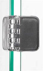 Chrome Metal Hinge Clip for Glass Panels