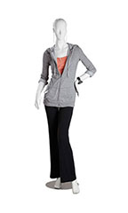 Female White Cameo Fiberglass Mannequin