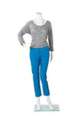 Female Headless White Plastic Mannequin- Bent Arm