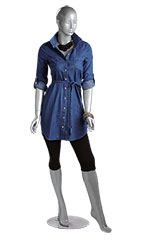 Female Silver Cameo Fiberglass Mannequin