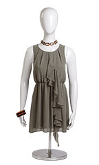 Female Glossy White ½ Body Mannequin