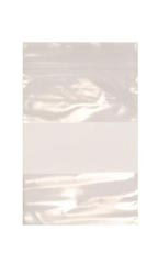 Resealable 3 x 4 inch Clear Plastic Bags With White Block - Case of 500
