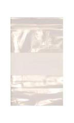Resealable 4 x 6 inch Clear Plastic Bags With White Block - Case of 500