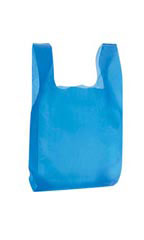 Small Blue Plastic T-Shirt Bags - Case of 2,000