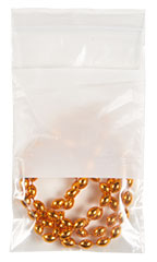 Resealable 3 x 5 inch Clear Plastic Bags With White Block - Case of 500