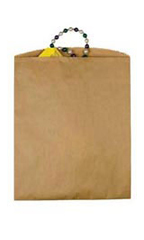 Large - Natural Kraft Paper Merchandise Bags - Case of 1,000