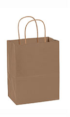 Medium (Cub) - Natural Kraft Paper Shopping Bags - Case of 250