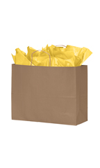 Large (Vogue) - Natural Kraft Paper Shopping Bags - Case of 100