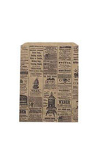 Medium - Newsprint Paper Merchandise Bags - Case of 1,000