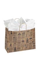 Large (Vogue) - Newsprint Paper Shopping Bags - Case of 100