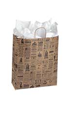 Jumbo (Queen) - Newsprint Paper Shopping Bags - Case of 100
