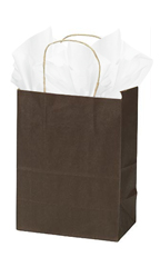 Medium (Cub) - Chocolate Paper Shopping Bags - Case of 100