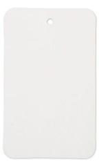 Large Unstrung White Non-Perforated Blank Price Tags