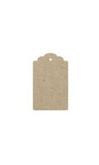 Large Unstrung Kraft Scalloped Tags