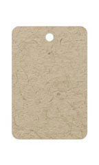 Small Unstrung Kraft Non-Perforated Blank Price Tags